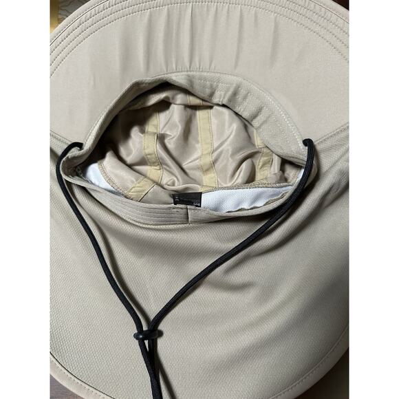 Mission Cooling Sun Defender Hat, Upf50 Khaki Oatmeal Unisex Wide-Brim Hat Nape - Picture 6 of 9